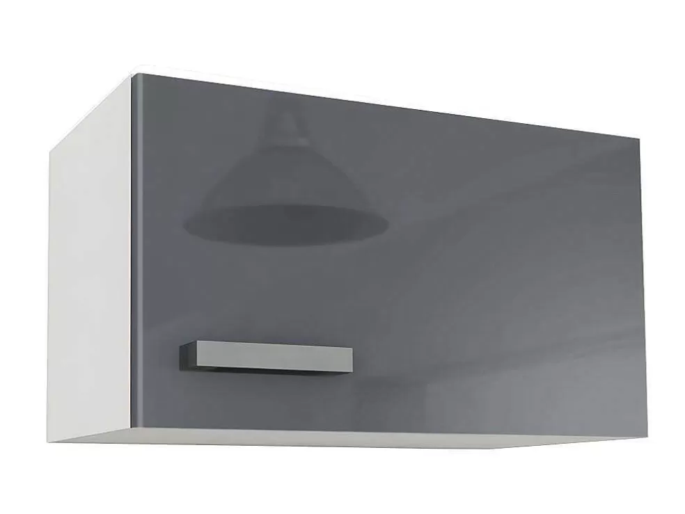 Vente-unique Cozinha Completa De 240 Cm Com 8 Compartimentos De Arrumação Cor Cinza E Branco - Trattoria* Promoções Sala