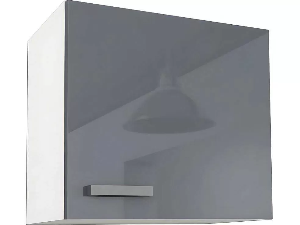 Vente-unique Cozinha Completa De 240 Cm Com 8 Compartimentos De Arrumação Cor Cinza E Branco - Trattoria* Promoções Sala