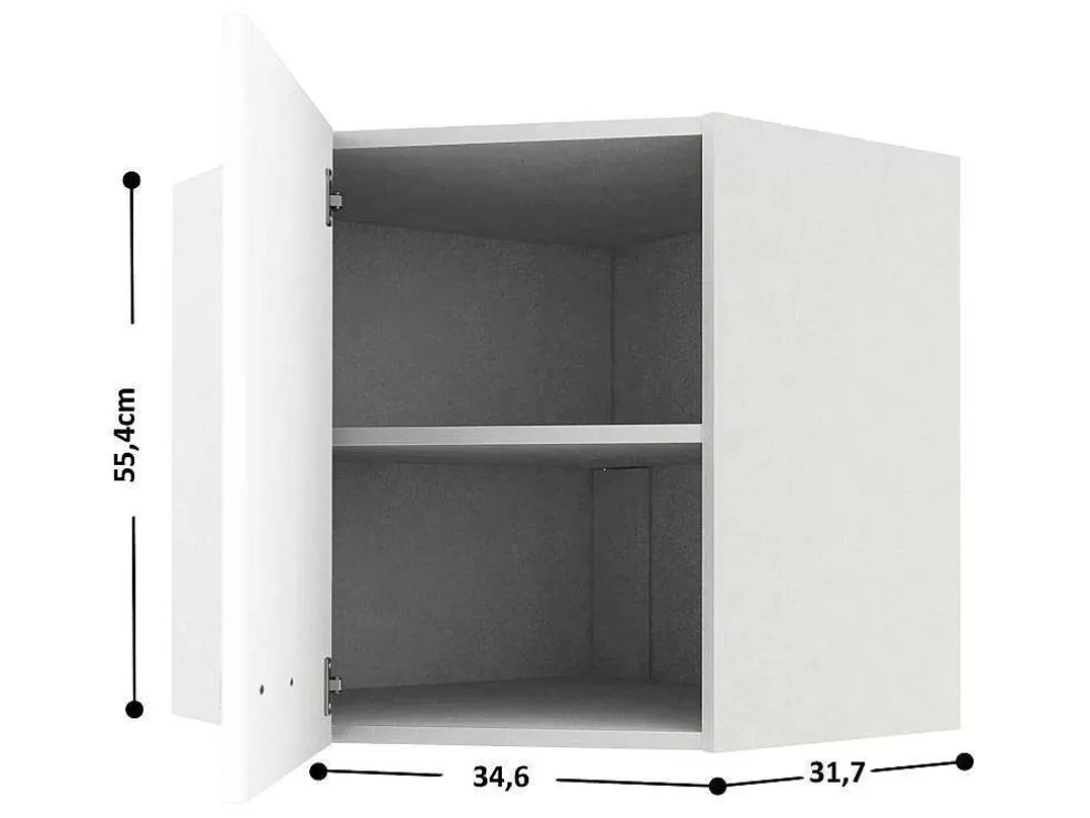 Vente-unique Cozinha Completa De Canto, 13 Elementos De Arrumação, Branco - Trattoria* Móvel De Cozinha