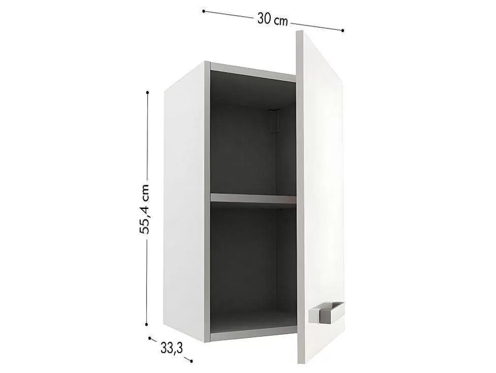 Vente-unique Cozinha Completa De Canto, 13 Elementos De Arrumação, Branco - Trattoria* Móvel De Cozinha