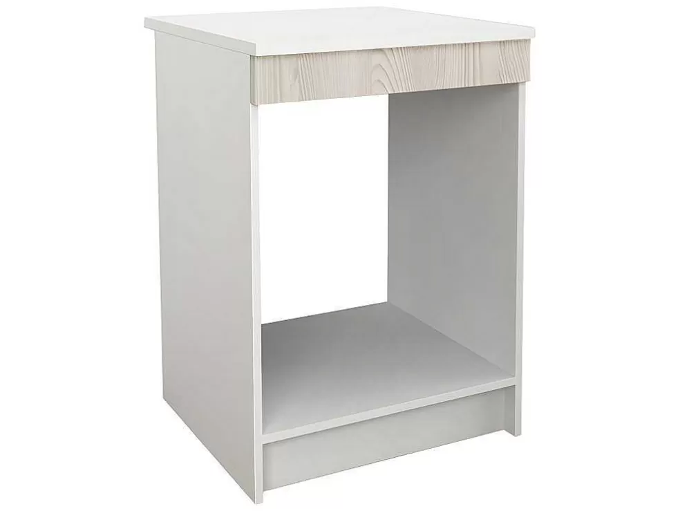 Vente-unique Cozinha Completa De Canto, 13 Elementos De Arrumação, Natural E Branco - Trattoria* Móvel De Cozinha