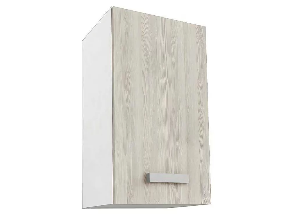 Vente-unique Cozinha Completa De Canto 11 Elementos De Arrumação Natural E Branco - Trattoria* Móvel De Cozinha