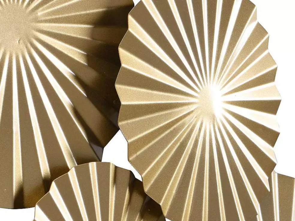 OZAIA Decoração De Parede Redonda Em Metal De C.118 X A.71 Cm Cor Dourado - June* Promoções Decoração