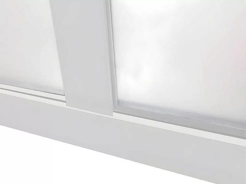 Vente-unique Divisória De Atelier Em Aluminio Termolacado Branco De 90X105 Cm - Bayview* Divisória De Ambiente