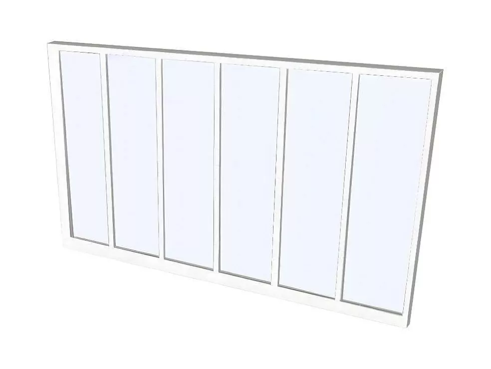 Vente-unique Divisória De Atelier Em Aluminio Termolacado Branco De 180X105 Cm - Bayview* Divisória De Ambiente