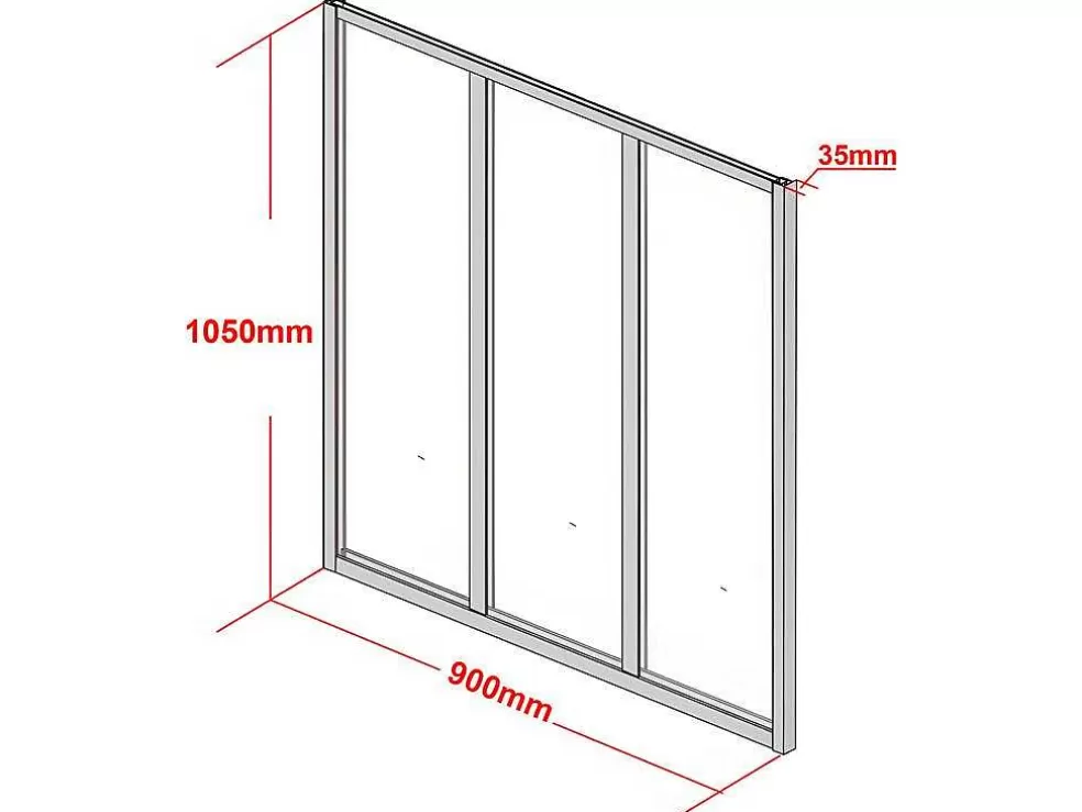 Vente-unique Divisória De Atelier Em Aluminio Termolacado Branco De 90X105 Cm - Bayview* Divisória De Ambiente