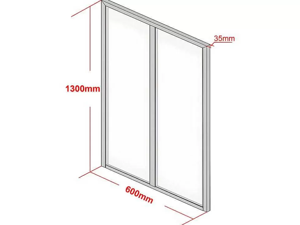 Vente-unique Divisória De Atelier Em Aluminio Termolacado Branco De 60X130 Cm - Bayview* Divisória De Ambiente