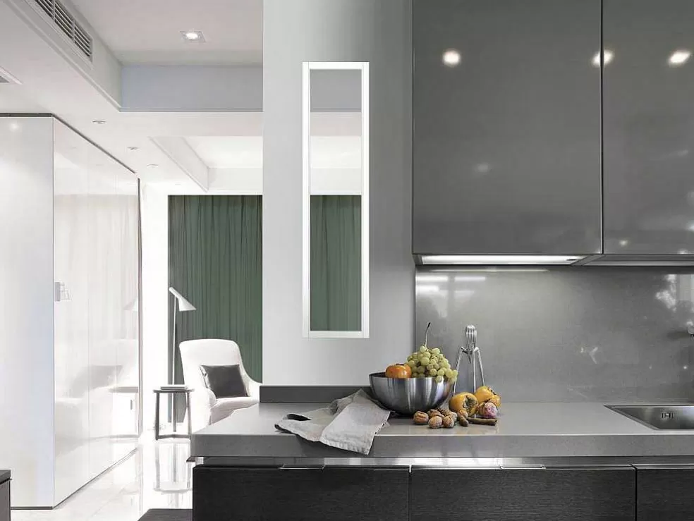 Vente-unique Divisória De Atelier Em Aluminio Termolacado 30X130 Cm Branco - Bayview* Divisória De Ambiente
