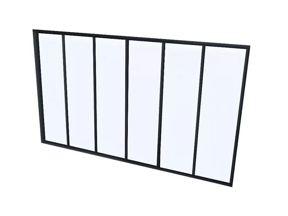 Vente-unique Divisória De Canto De Atelier Em Aluminio Termolacado C180 X L60 X A130 Cm Preto - Bayview* Divisória De Ambiente