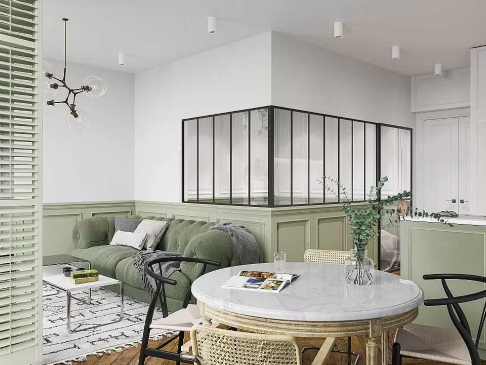 Vente-unique Divisória De Canto De Atelier Em Aluminio Termolacado C210 X L150 X A105 Cm Preto - Bayview* Divisória De Ambiente