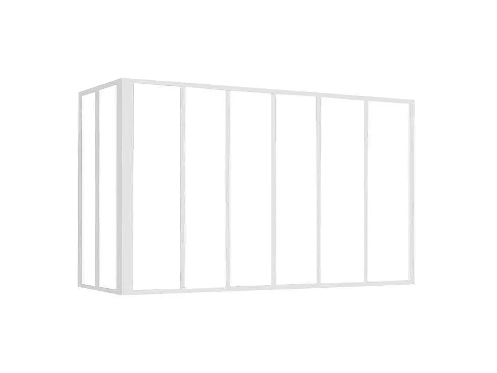 Vente-unique Divisória De Canto De Atelier Em Aluminio Termolacado C180 X L60 X A130 Cm Preto - Bayview* Divisória De Ambiente