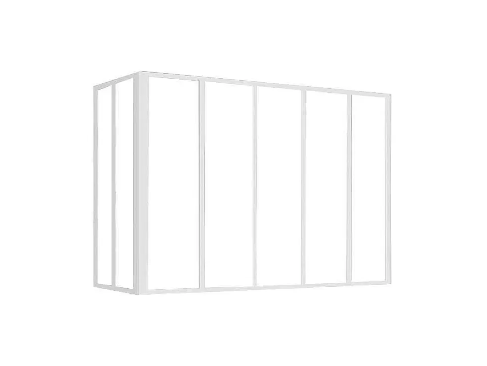 Vente-unique Divisória De Canto De Atelier Em Aluminio Termolacado C150 X L60 X A130 Cm Preto - Bayview* Divisória De Ambiente