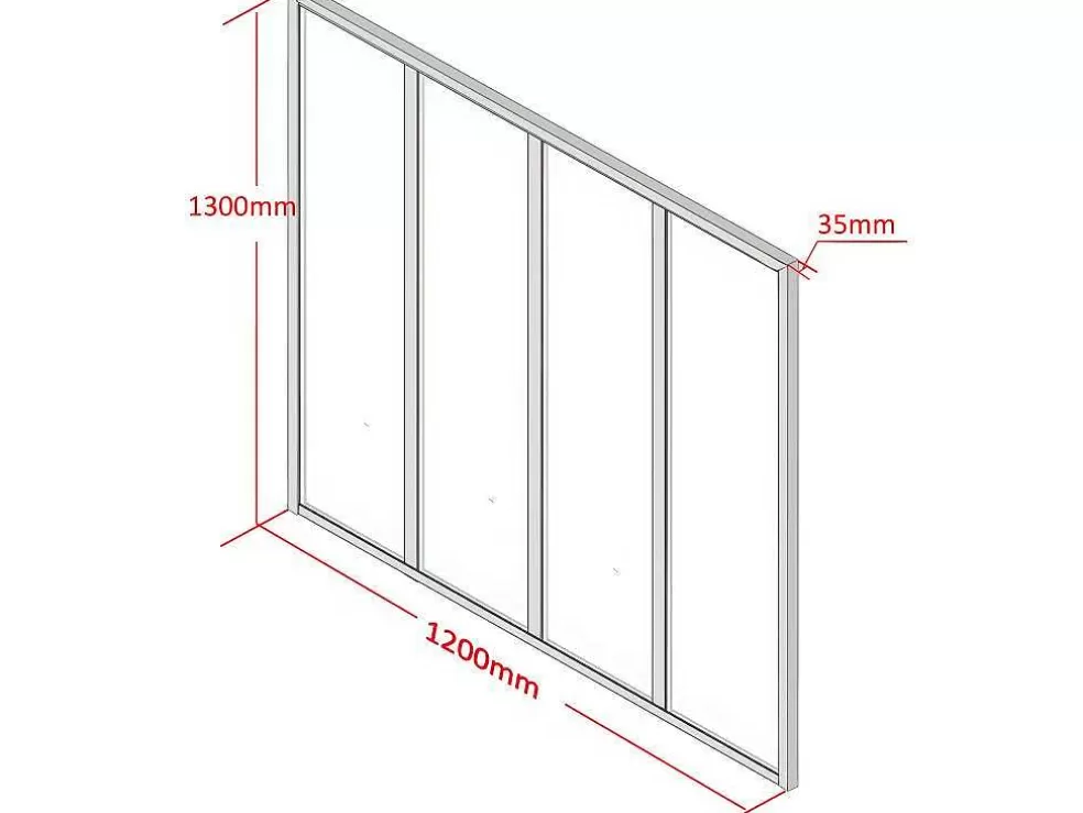 Vente-unique Divisória De Canto De Atelier Em Aluminio Termolacado C120 X L60 X A130 Cm Preto - Bayview* Divisória De Ambiente
