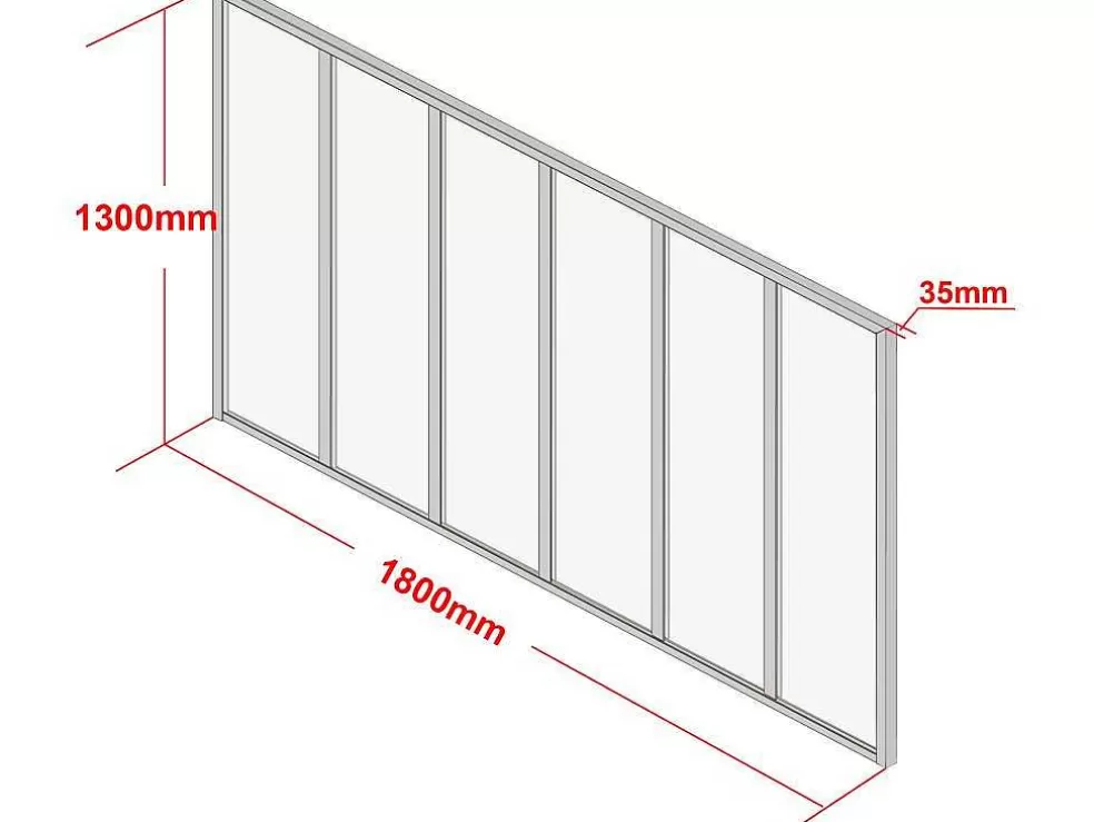 Vente-unique Divisória De Canto De Atelier Em Aluminio Termolacado C180 X L60 X A130 Cm Preto - Bayview* Divisória De Ambiente