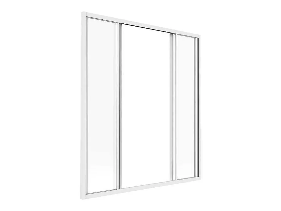 Vente-unique Divisória De Correr Aluminio Termolacado Branco 120X130 Cm - Ravena* Divisória De Ambiente