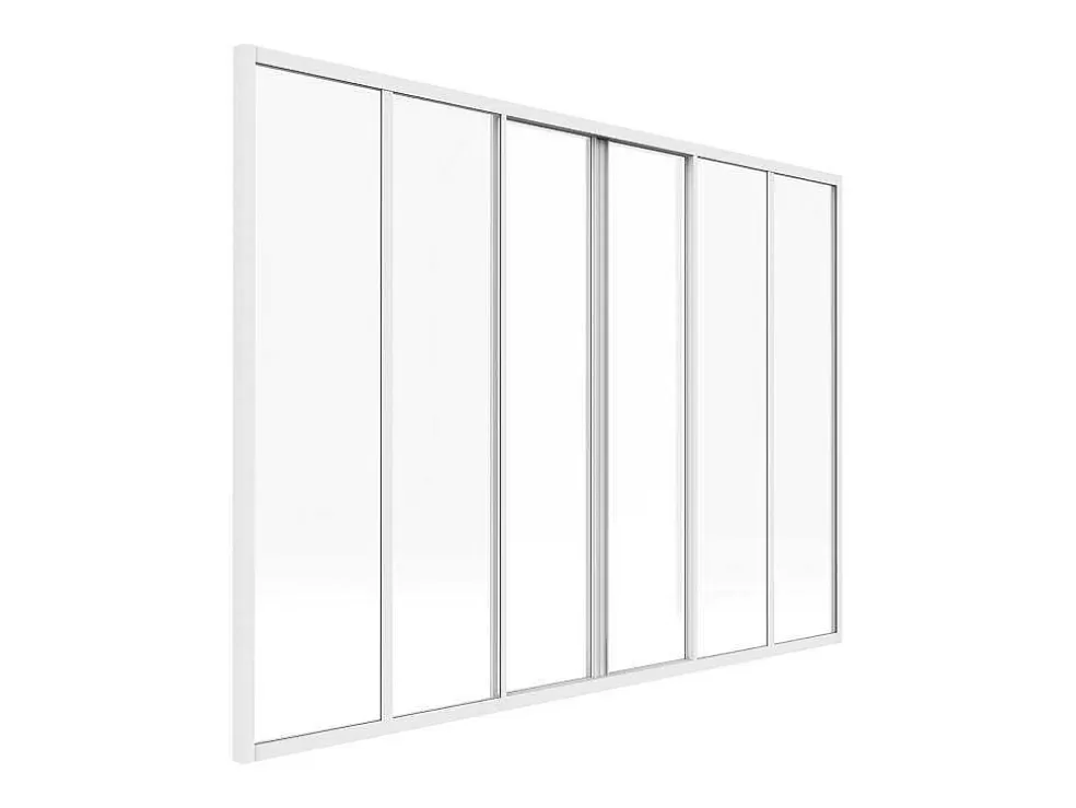 Vente-unique Divisória De Correr Aluminio Termolacado Branco 180X130 Cm - Ravena* Divisória De Ambiente