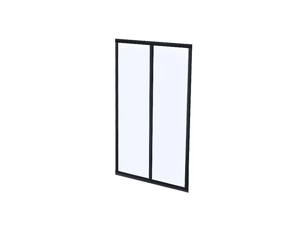 Vente-unique Divisória De Vidro Bayview Em Aluminio Termolacado Preto - 60X130 Cm* Divisória De Ambiente