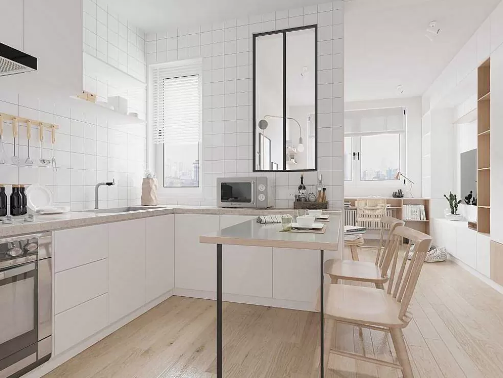 Vente-unique Divisória De Vidro Bayview Em Aluminio Termolacado Preto - 60X130 Cm* Divisória De Ambiente