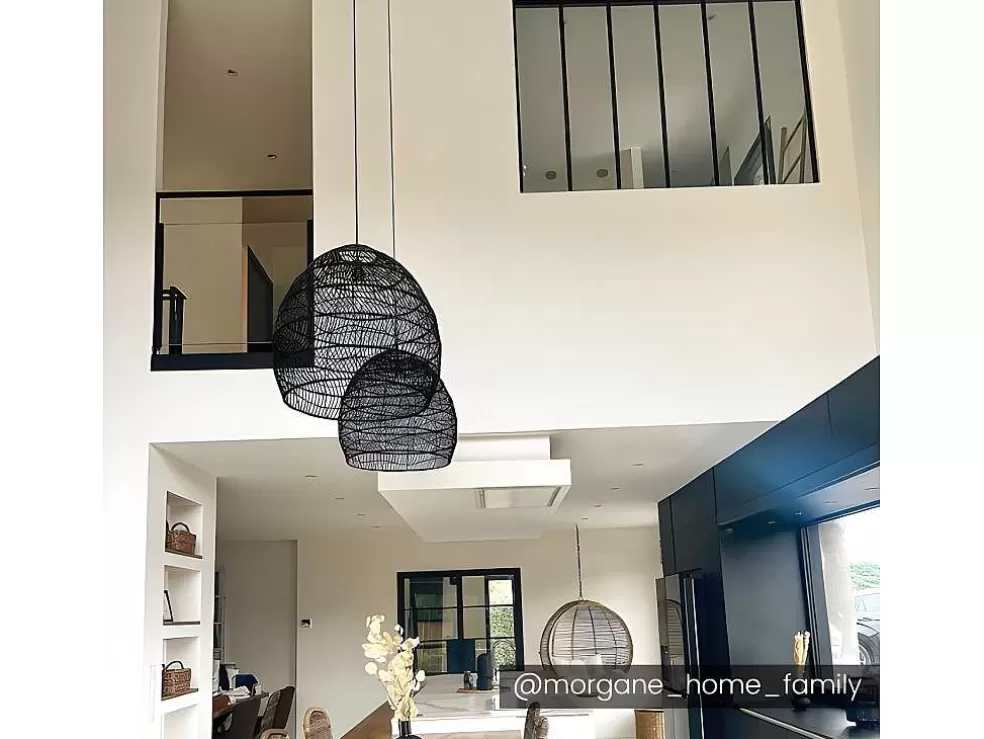 Vente-unique Divisória De Vidro Bayview Em Aluminio Termolacado Preto - 180X130 Cm* Divisória De Ambiente