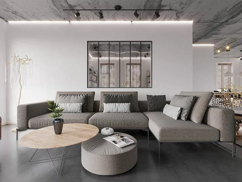 Vente-unique Divisória De Vidro Bayview Em Aluminio Termolacado Preto - 180X130 Cm* Divisória De Ambiente