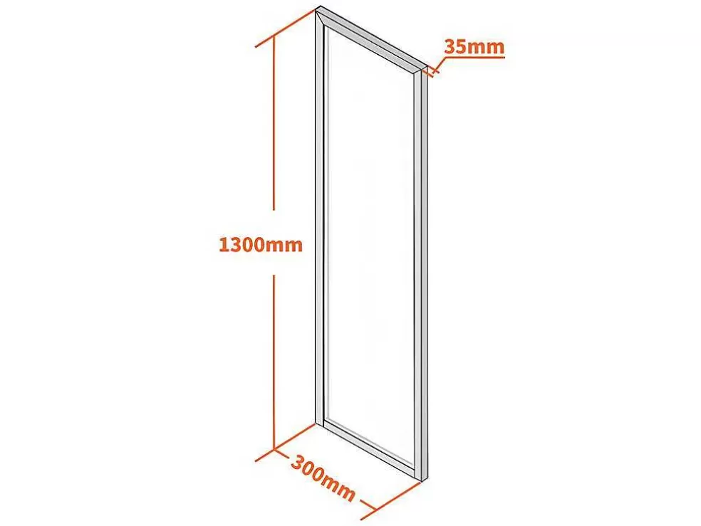 Vente-unique Divisória De Vidro Em Aluminio Termolacado 30 X 130 Cm Preto - Bayview* Divisória De Ambiente