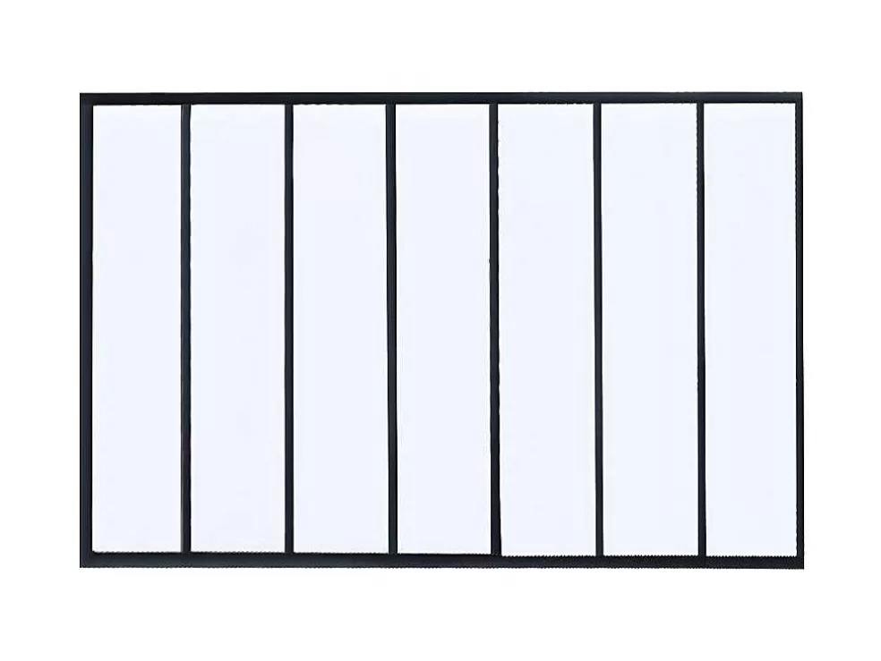 Vente-unique Divisória De Vidro Em Aluminio Termolacado 210 X 105 Cm Preto - Bayview* Divisória De Ambiente
