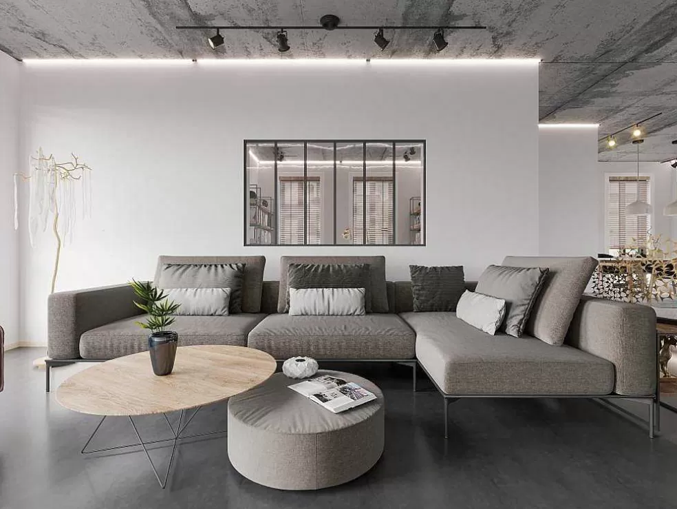 Vente-unique Divisória De Vidro Em Aluminio Termolacado Preto - 180X105 Cm - Bayview* Divisória De Ambiente