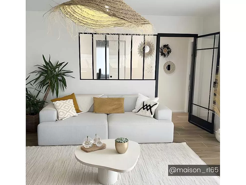 Vente-unique Divisória De Vidro Em Aluminio Termolacado Preto - 180X105 Cm - Bayview* Divisória De Ambiente