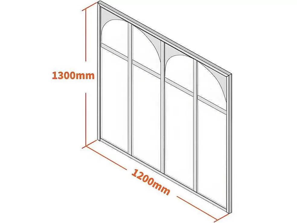 Vente-unique Divisória De Vidro Para Atelie Art Deco Em Aluminio Termolacado De 120X130 Cm Cor Preto - Arcadea* Divisória De Ambiente