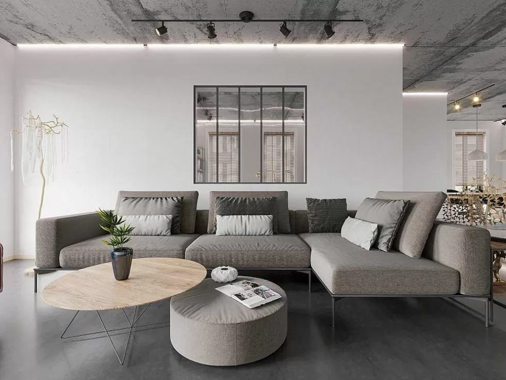 Vente-unique Divisória De Vidro Para Atelier Bayview Em Aluminio Termolacado Preto - 150X130 Cm* Divisória De Ambiente