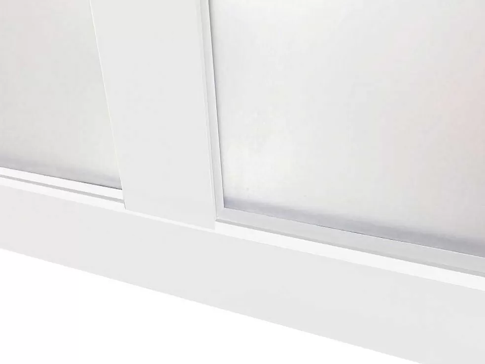 Vente-unique Divisória De Vidro Para Atelier Em Aluminio Termolacado 210X105 Cm Branco - Bayview* Divisória De Ambiente