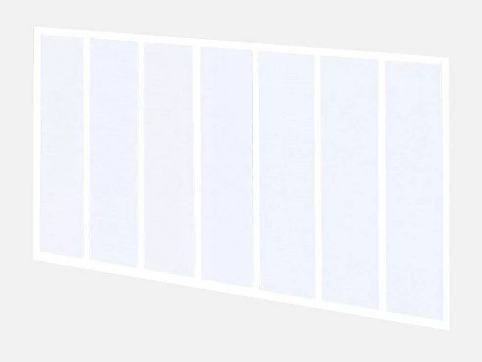 Vente-unique Divisória De Vidro Para Atelier Em Aluminio Termolacado 210X105 Cm Branco - Bayview* Divisória De Ambiente