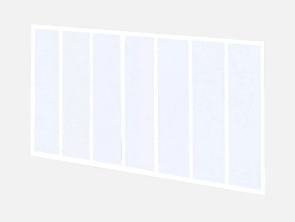 Vente-unique Divisória De Vidro Para Atelier Em Aluminio Termolacado 210X130 Cm Branco - Bayview* Divisória De Ambiente