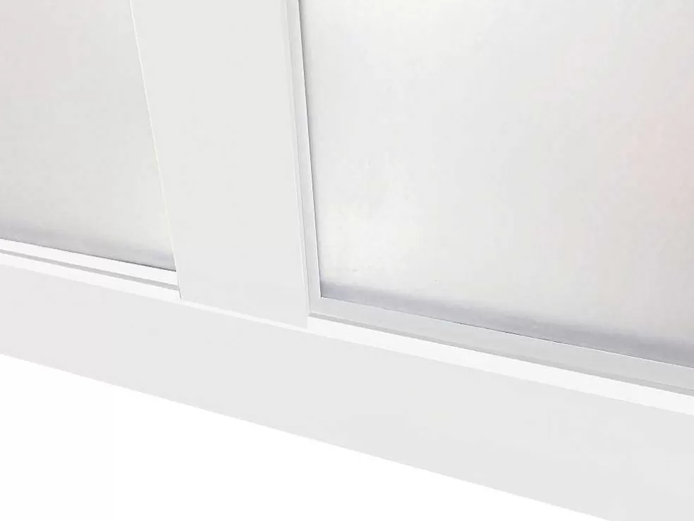 Vente-unique Divisória De Vidro Para Atelier Em Aluminio Termolacado 210X130 Cm Branco - Bayview* Divisória De Ambiente