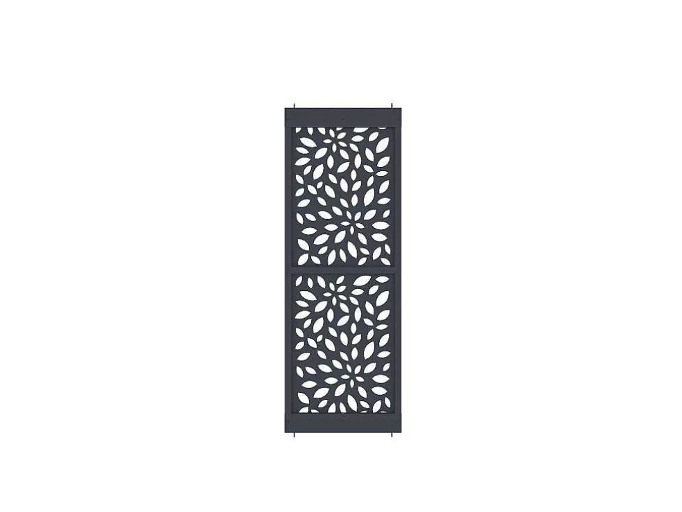 Vente-unique Divisória Em Aco Galvanizado L88 X A245 Cm Antracite Altura Ajustavel - Jaora* Divisória De Interior