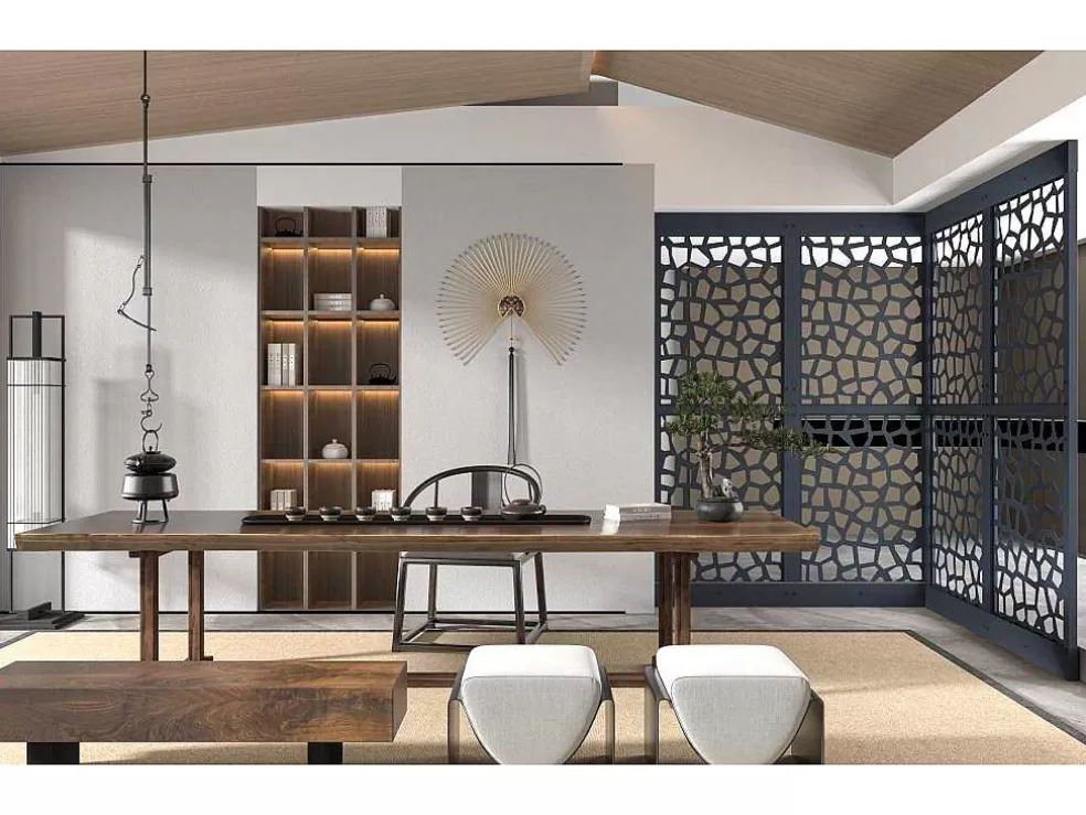 Vente-unique Divisória Em Aco Galvanizado L88 X A245 Cm Antracite Altura Ajustavel - Laduna* Divisória De Interior