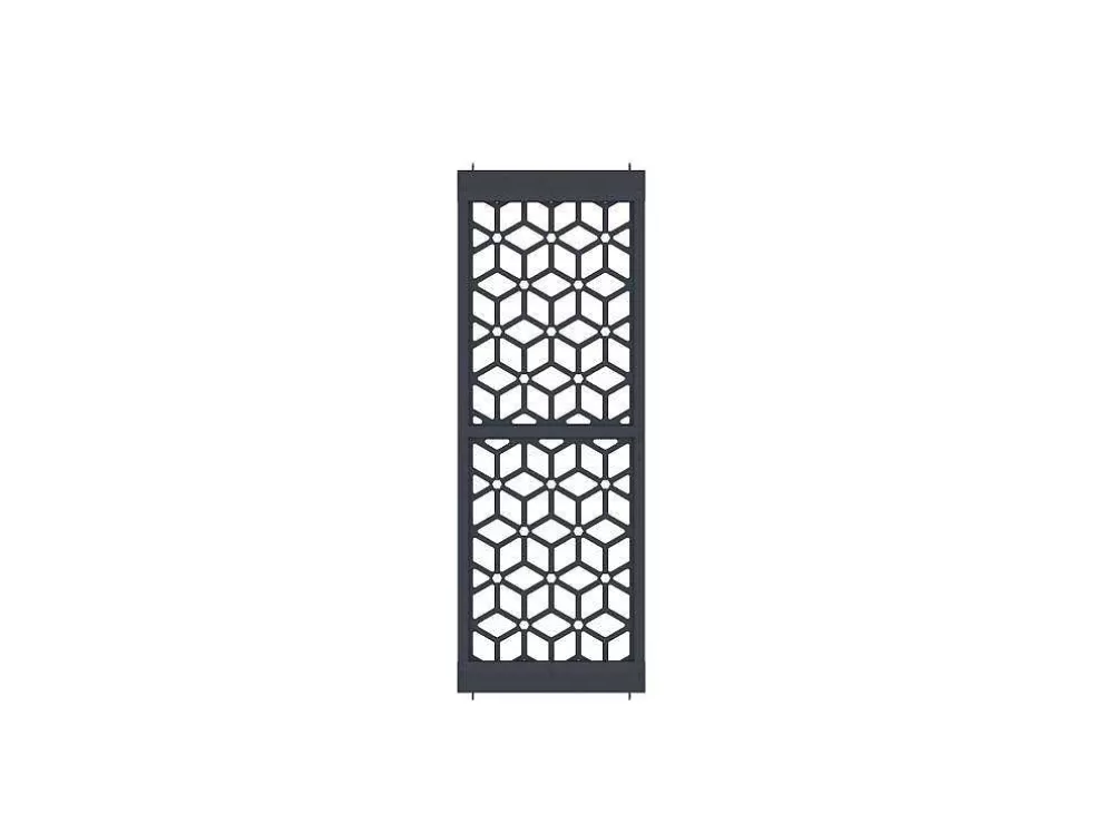 Vente-unique Divisória Em Aco Galvanizado L88 X A245 Cm Antracite Altura Ajustavel - Lateri* Divisória De Interior