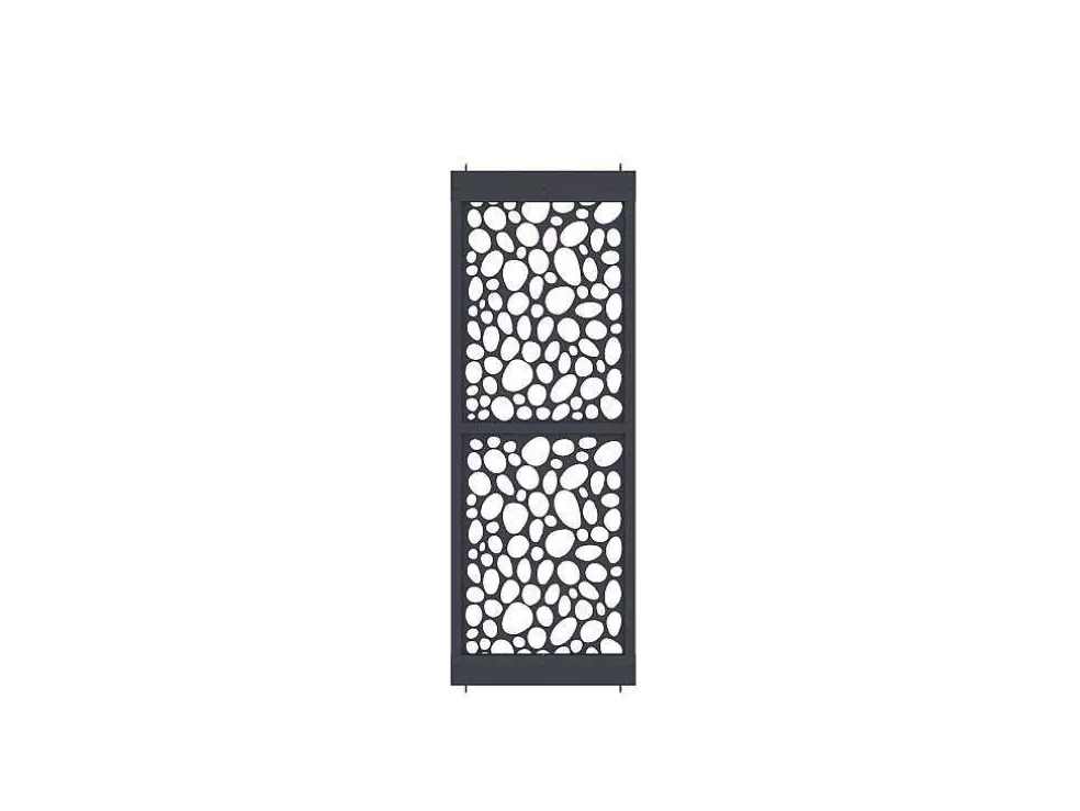 Vente-unique Divisória Em Aco Galvanizado L88 X A245 Cm Antracite Altura Ajustavel - Tirodi* Divisória De Interior