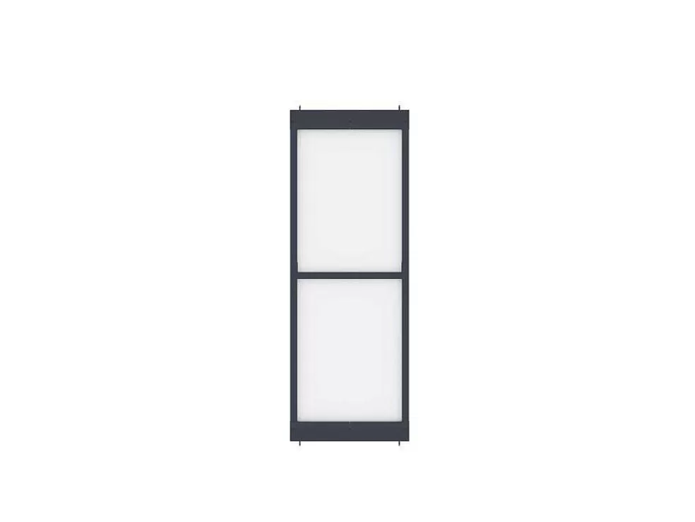 Vente-unique Divisória Envidracada Em Aluminio L88 X A245 Cm Antracite - Altura Ajustavel - Sagar* Divisória De Interior
