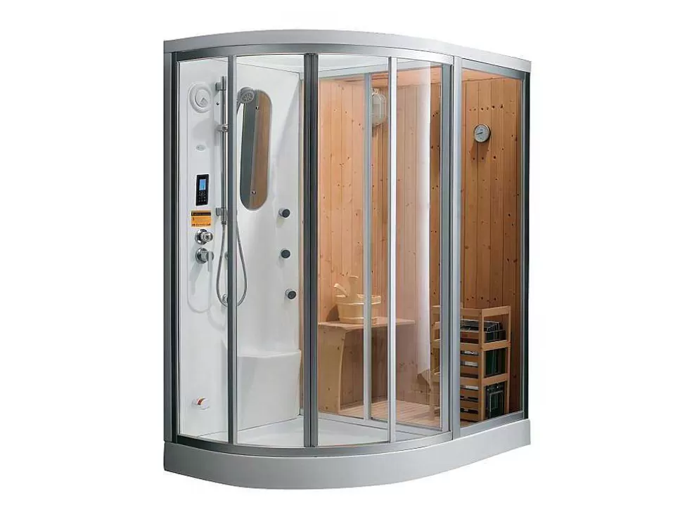 Shower & Design Duche De Canto Spa-Termas-Sauna Haumea - L157 X P110 X A215 Cm Canto Direito* Cabine De Duche