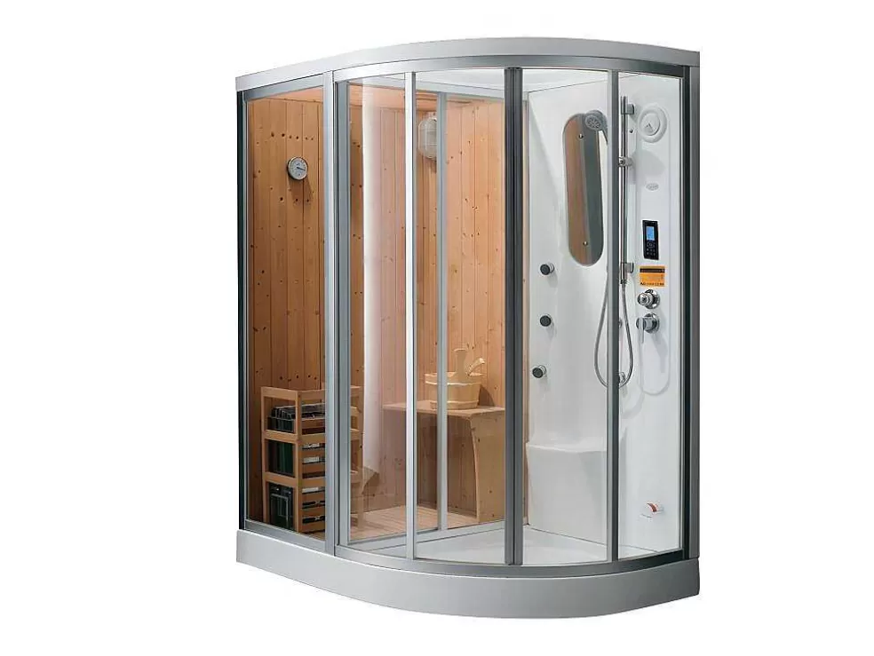 Shower & Design Duche De Canto Spa-Termas-Sauna Haumea - L157 X P110 X A215 Cm Canto Esquerdo* Cabine De Duche
