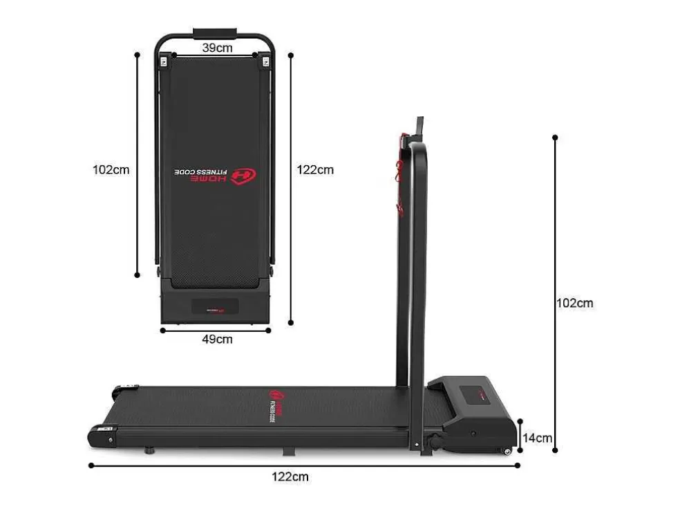 Vente-unique 2 Em 1 Esteira Dobravel Elétrica Com Quadro Reforcado Com Tela Lcd Para O Escritório Em Casa* Fitness