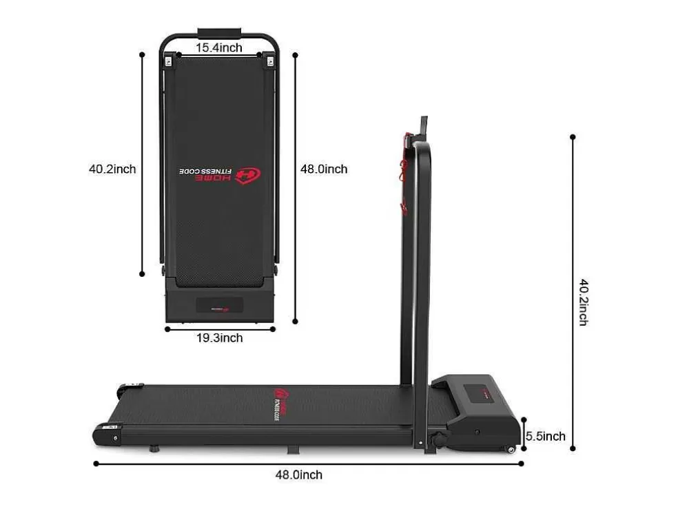 Vente-unique 2 Em 1 Esteira Dobravel Elétrica Com Quadro Reforcado Com Tela Lcd Para O Escritório Em Casa* Fitness