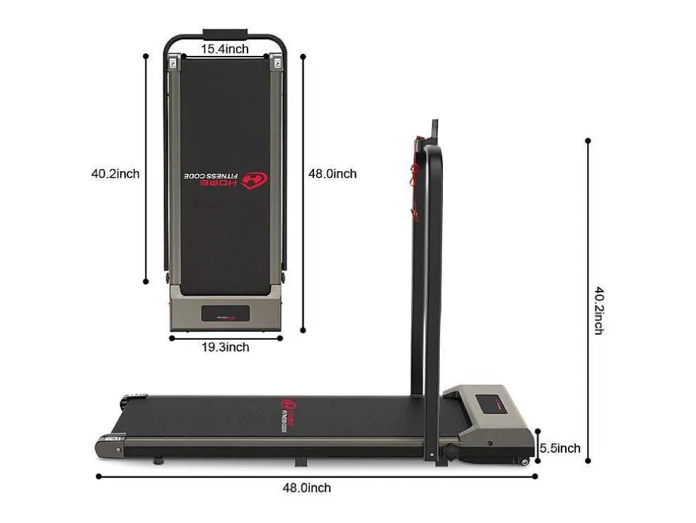 Vente-unique 2 Em 1 Esteira Dobravel Elétrica Com Quadro Reforcado Com Tela Lcd Para O Escritório Em Casa* Fitness
