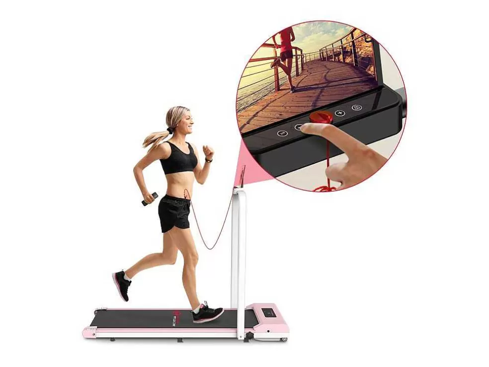 Vente-unique 2 Em 1 Esteira Dobravel Elétrica Com Quadro Reforcado Com Tela Lcd Para O Escritório Em Casa* Fitness