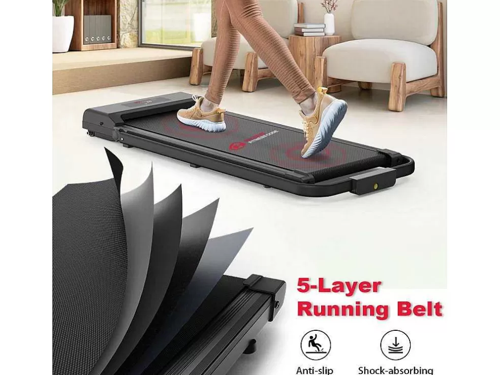 Vente-unique 2 Em 1 Esteira Dobravel Elétrica Com Quadro Reforcado Com Tela Lcd Para O Escritório Em Casa* Fitness
