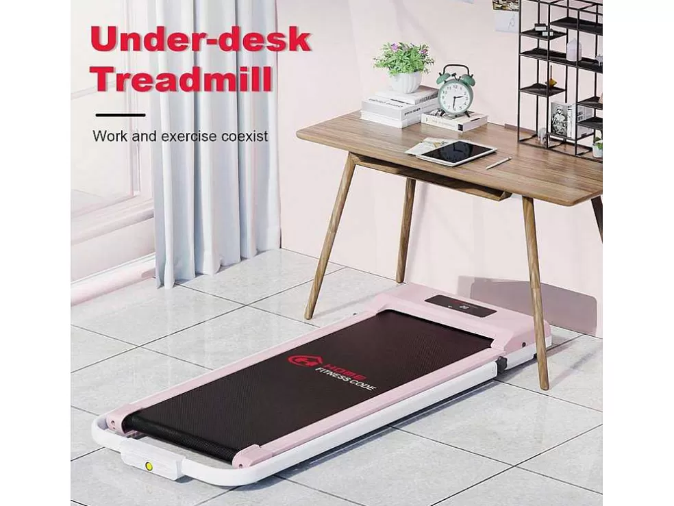 Vente-unique 2 Em 1 Esteira Dobravel Elétrica Com Quadro Reforcado Com Tela Lcd Para O Escritório Em Casa* Fitness