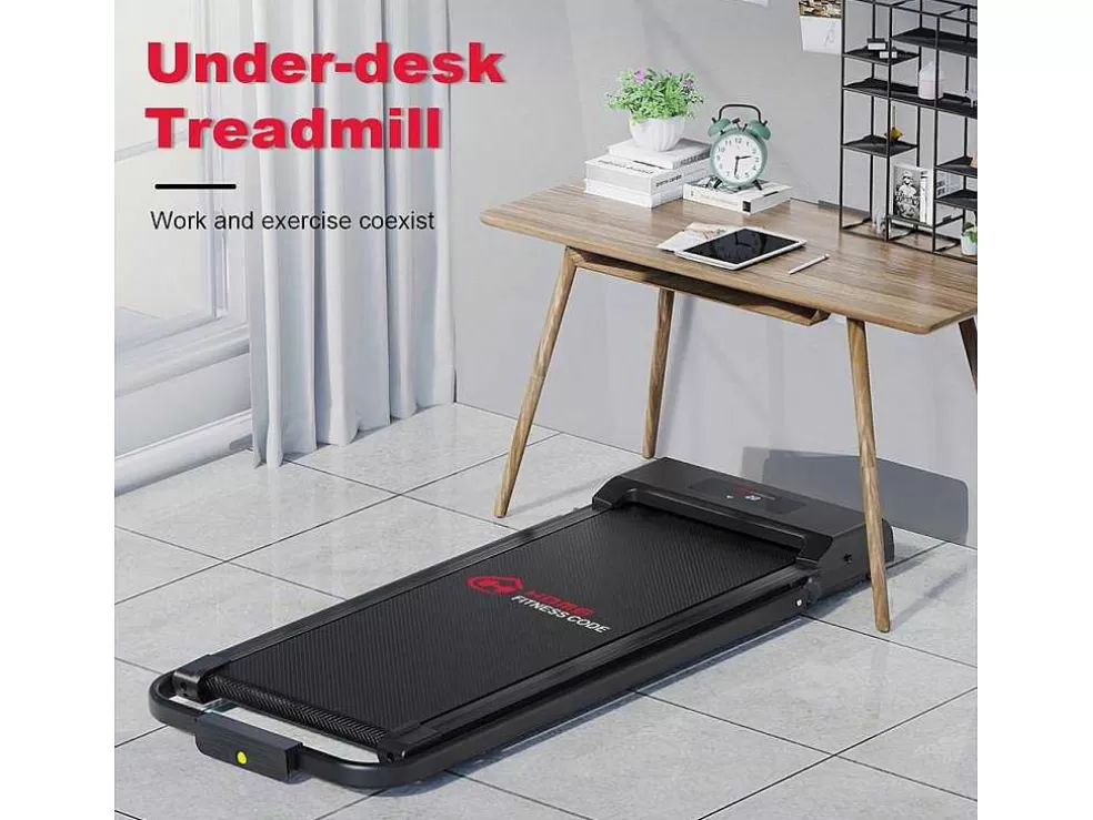 Vente-unique 2 Em 1 Esteira Dobravel Elétrica Com Quadro Reforcado Com Tela Lcd Para O Escritório Em Casa* Fitness