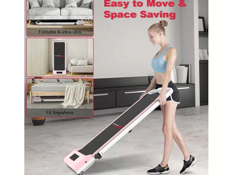 Vente-unique 2 Em 1 Esteira Dobravel Elétrica Com Quadro Reforcado Com Tela Lcd Para O Escritório Em Casa* Fitness