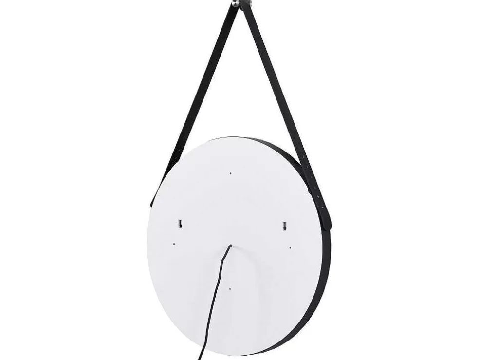 OZAIA Espelho De Casa De Banho Luminoso Antienvaciamento Suspenso Com Gancho E Contorno Preto 60X60 Cm - Borja* Acessórios De Casa De Banho